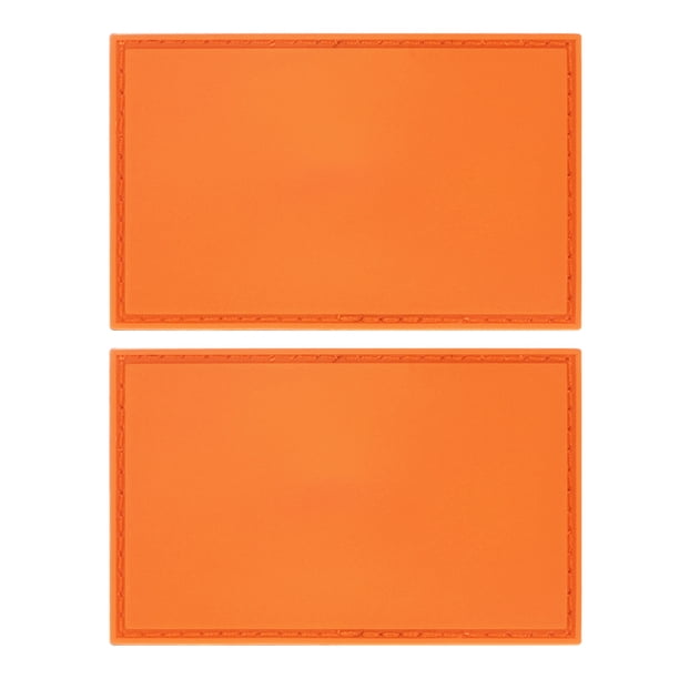 Uxcell 2-Pack Parche en Blanco de Bandera Sólida Naranja, Parches Rectangulares de 3.1" x 2" Color Puro para Banderas de DIY para Ropa