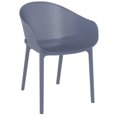 thumbnail image 1 of Compamia Sky Chaise de Salle à Manger de Patio avec Accoudoirs, Gris Foncé, 1 of 10