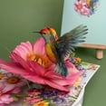 thumbnail image 5 of 1 pc   Handmade 3D Pop-Up Card - Kingfisher with Flowers, Unique Gift for Mom, Wife, or Birthday (Includes Envelope), 5 of 16