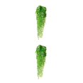 thumbnail image 2 of Kearding Fondo de pared artificial Flor colgante Planta Decoración de jardín falso Corto Blanco 85CM 2Conjunto, 2 of 6