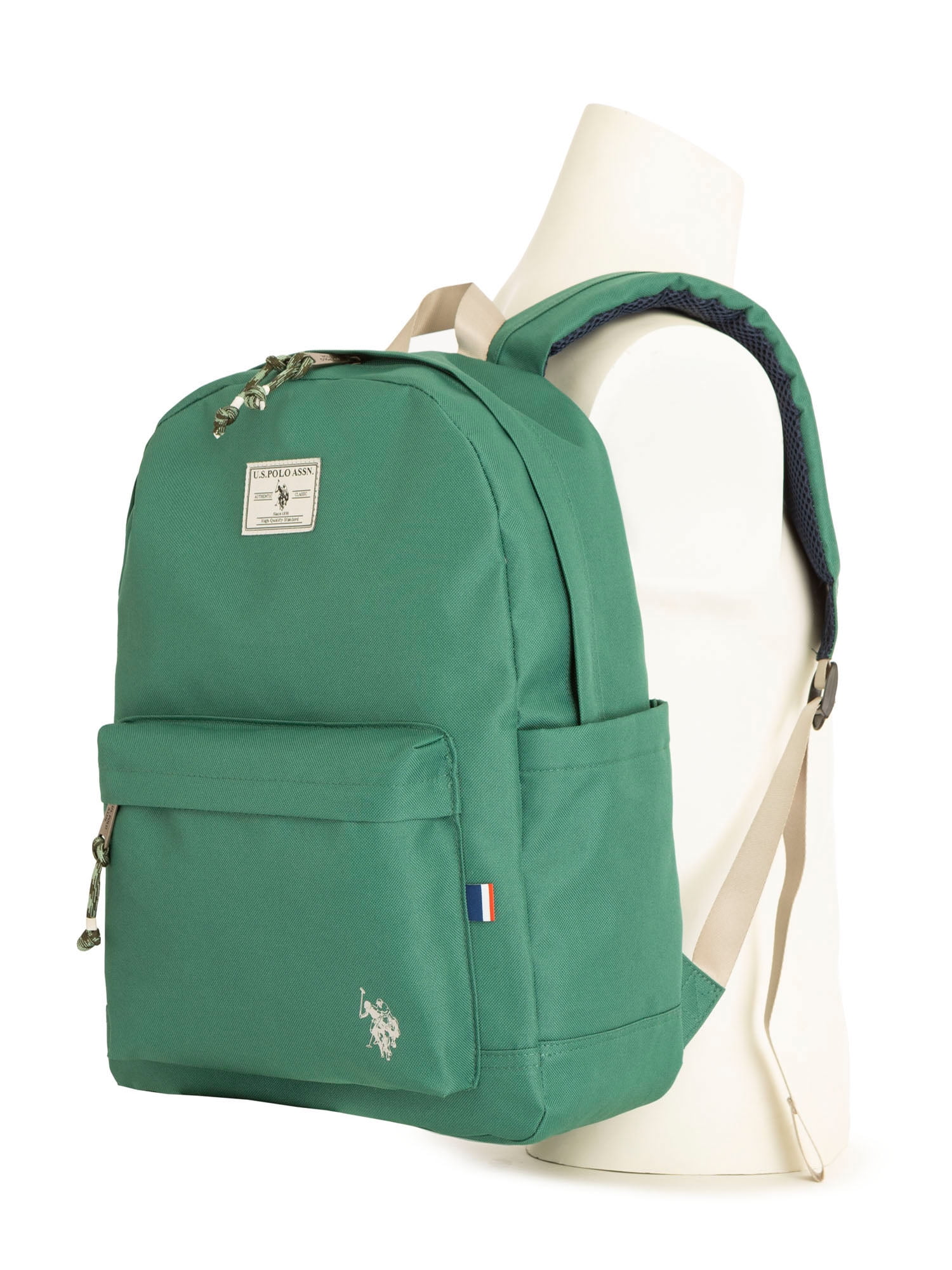 U.S. Polo Assn. Adult 18" Water-Resistant Backpack, Kingston Green