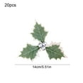 thumbnail image 3 of Luoshdecor Christmas Holly Leaves with Berry,20Pcs Artifical Holly Berry Flowers Leaves for Xmas Wreath Tree Crafts Gifts Wedding Party Decorations, 3 of 6