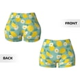 thumbnail image 5 of Naloa Lemons Chamomile Flowers And Leaves Biker Shorts for Women Seamless Scrunch Short Women’s Yoga Shorts for Gym Running Sport Shorts - XX-Large, 5 of 9