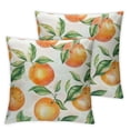 thumbnail image 2 of JRXY Watercolor Oranges Fruits Decorative Throw Pillow Covers for Couch Square Pillow Cases Soft Double Side Print Pillowcases for Home Couch Sofa Bed Car Living Room Bedroom Decor,Set of 2 White, 2 of 6