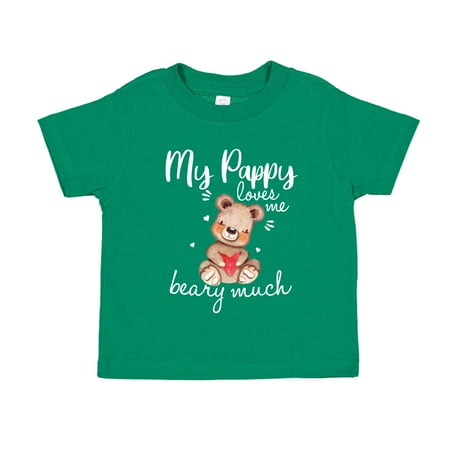 

My Pappy Loves Me Beary Much Toddler T-Shirt 5/6T Kelly Green