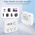 thumbnail image 3 of Adaptador De Pared Multicontactos, 4toma, 3usb, 1 Tipo C Xtellar blanco, 3 of 3