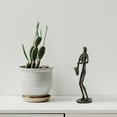 thumbnail image 2 of Truu Design Bronze Look Saxophone Player Iron Sculpture, 2 of 5
