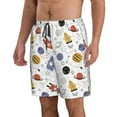 thumbnail image 2 of Naloa Rocket Planets Men's Beach Shorts, Surfing shorts, Swim trunks, Quick Dry Swim Trunks for Surfing Beach Fun - XX-Large, 2 of 9