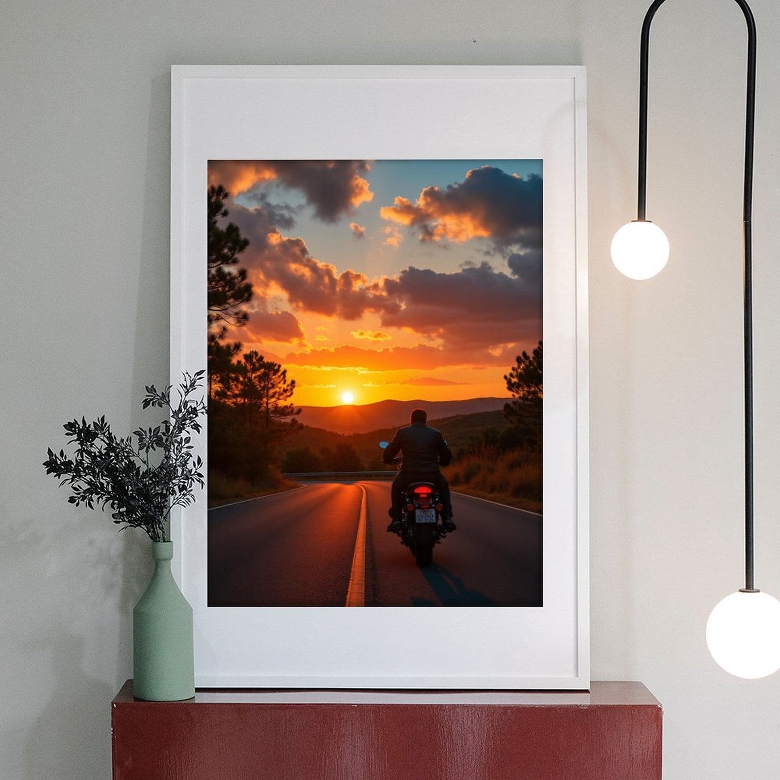 Diamond Art Kits for Adults - 5d Motorcycle Sunset Adventure Road Diamond Painting for Adults, Diamond Art for Adults Beginners, Diamond Painting Kits for Adults for Home Wall Decor