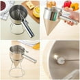 thumbnail image 3 of 600/1200ML Oil Bucket with Holder Stainless Steel Funnel Dispenser Cupcake Pancake Batter Octopus Ball Kitchen Baking Tool, 3 of 6