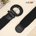 thumbnail image 4 of SUOSDEY Women Woven Wide Belt for Dress Fashion Rattan Braided Waist Belt Straw Raffia Boho Belt for Jeans, 4 of 6