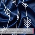 thumbnail image 6 of THD Arrow Printed Blackout Room Darkening Thermal Grommet Window Curtain Drape Panels for Living Room - Set of 2 - Navy Blue - 63" inch Long, 6 of 6