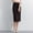 Brown, variant on Women’s Solid Color Basic Stretch Pencil Skirt Slim Elegant Regular and Plus Size Below Knee Office Skirt Beige M