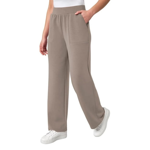 Mondetta Womens Heavyweight Wide Leg Pant (US, Alpha, X-Large, Regular, Regular, Tan)