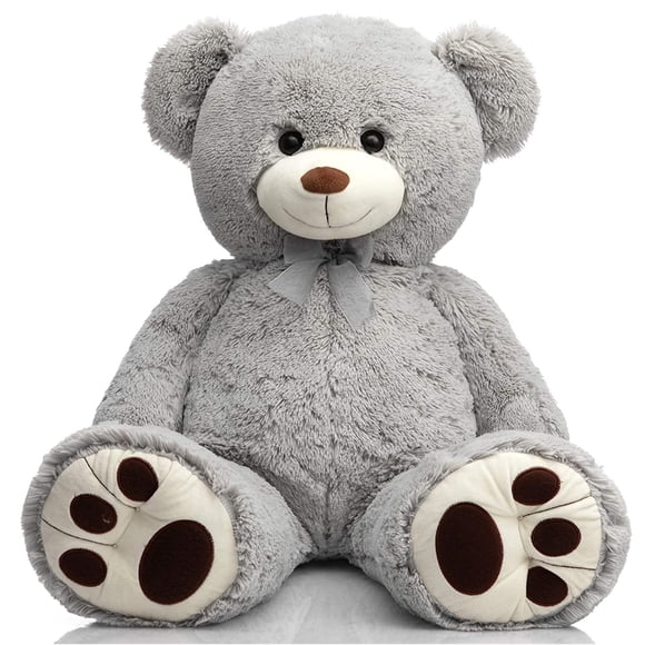 Peluche gigante con forma de oso de peluche HollyHome, 90 cm, gris