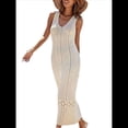 thumbnail image 3 of Traje de Baño de Crochet para Mujer, de , Sin Mangas, para Playa, de Verano Albaricoque M, 3 of 10