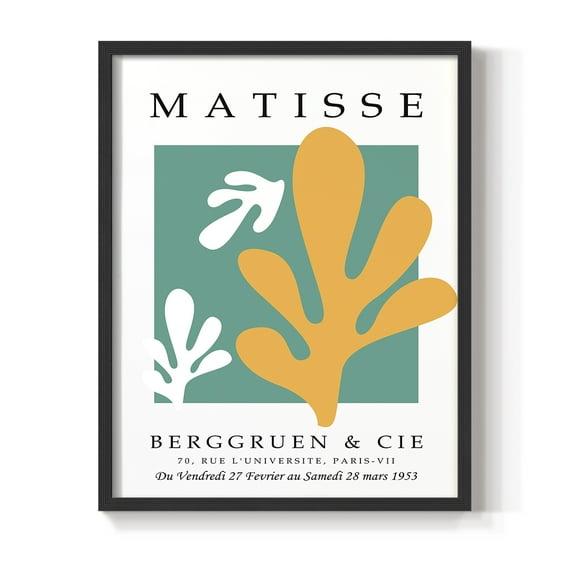 Matisse CDLXXIV in Black Solid Wood Framed Print No Nail Hanging