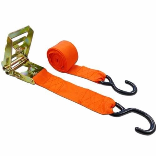 2" x 20' ft Ratchet Tie Down with Flat Hook Cargo Strap Quick Thumb Release Ties 