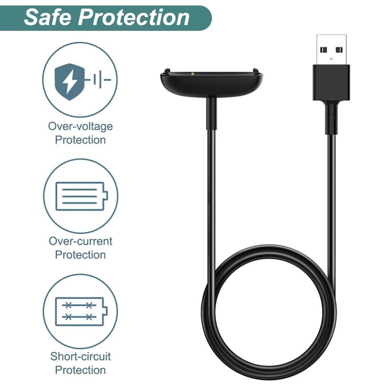 MoKo Lot De 2 Chargeurs Magnétiques Fitbit Inspire 3 – Station Charge USB 1 M, Noir, Recharge Rapide
