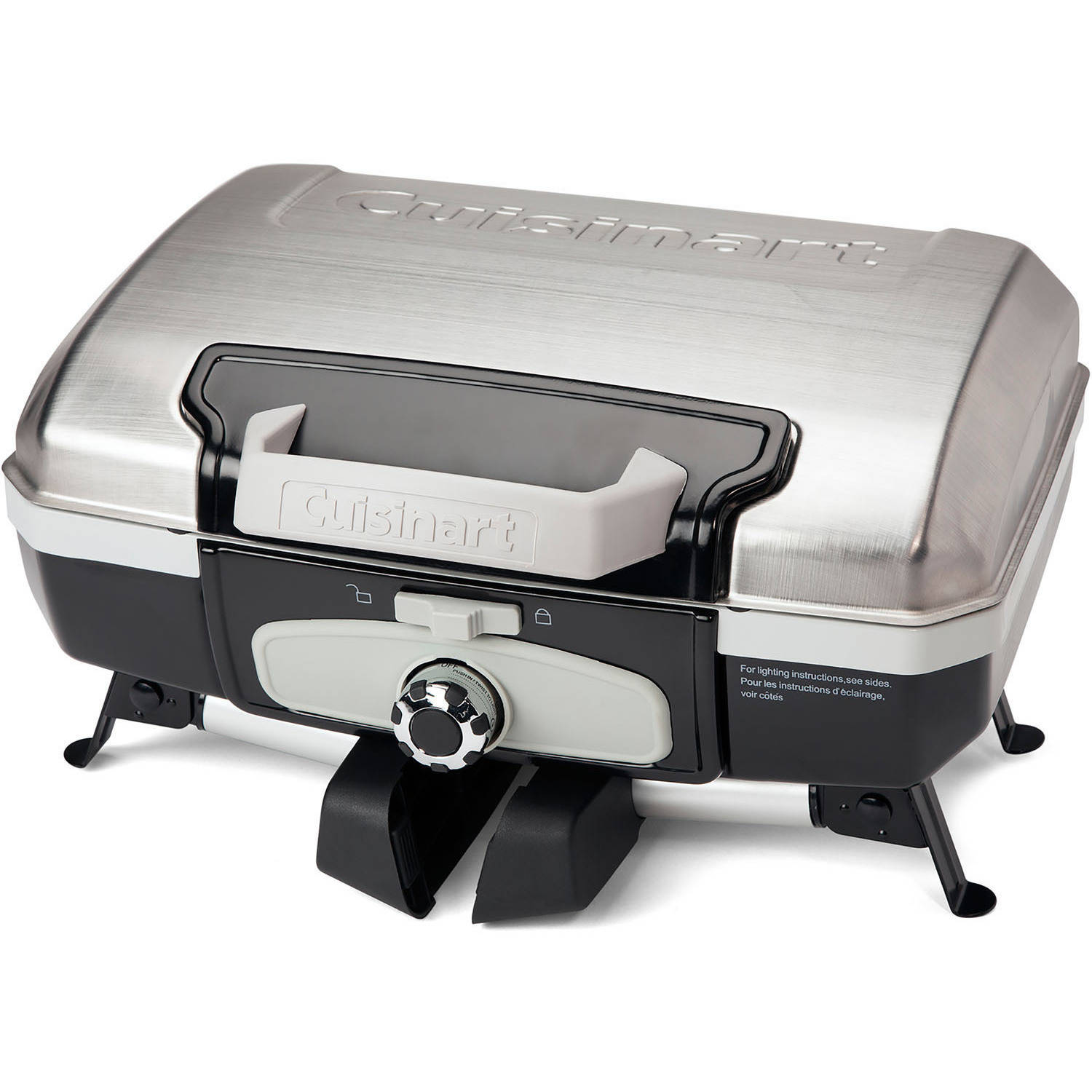 Cuisinart Petit Gourmet Portable Tabletop Outdoor LP Gas Grill, Silver/Black - image 2 of 3