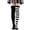 White, variant on Women Long Over Knee Socks Color Block Asymmetric Halloween Left Right Foot Mandarin Duck Stockings Comfort Purple