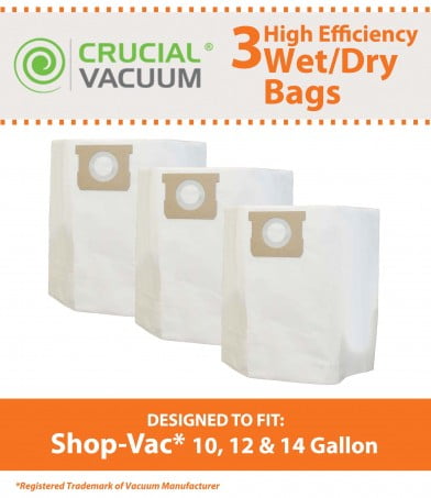 9066200 12 Shop Vacuum Dust 10 Single Loose Bag 14 Gallon 9066200 770SW 