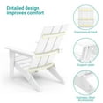 thumbnail image 6 of Sonerlic 4 Peaks Folding Outdoor Patio Adirondack Chair Wide Armrest for Lawn and Beach,White, 6 of 8