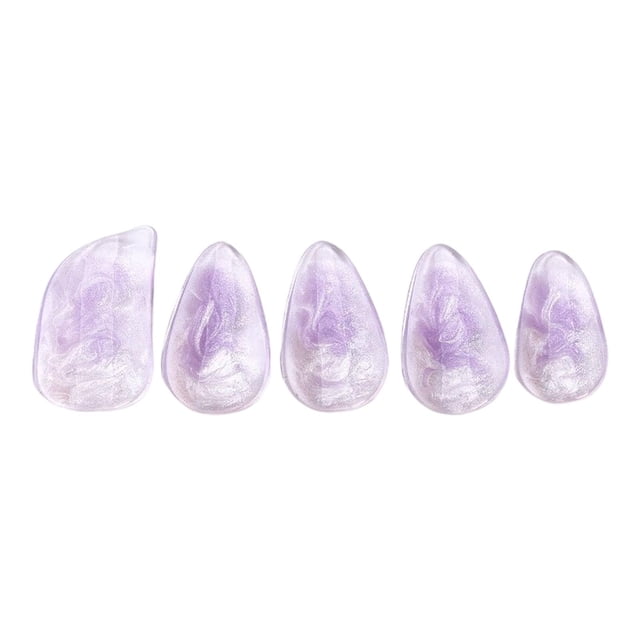 Bunblic Pipa Nails Finger Protectors Comfortable Unique Artistic PC Pipa Finger Picks for String Instrument Playing for Professionals Purple S