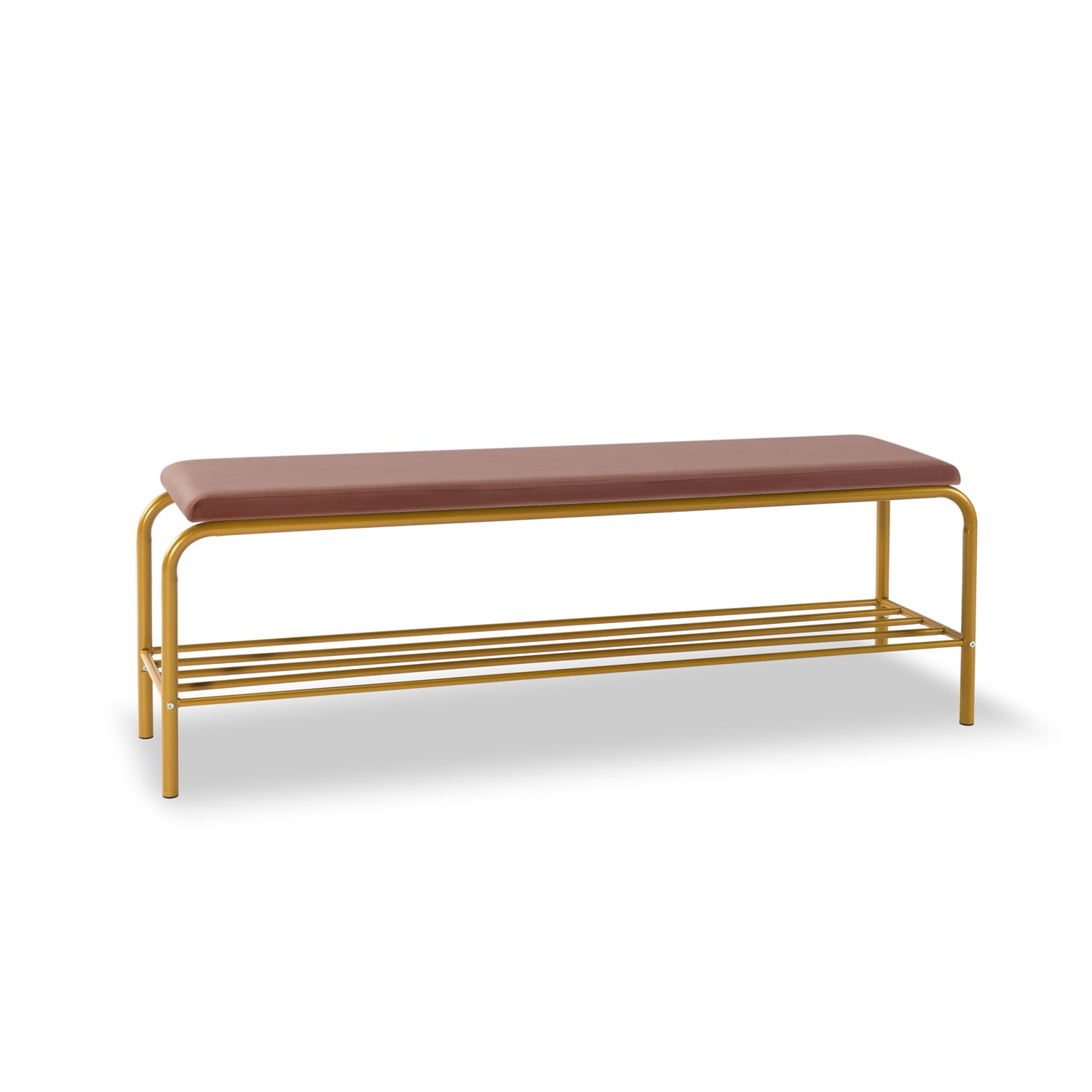 Kadyn Single layer Shoe Storage Bench, Large Shoe Rack Bench for Your Entrance, Corridor, Bedroom, Coat Rack Shoe Bench with 1 Shelf, Pink