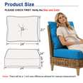 thumbnail image 2 of PUKNLY 2 Pack Outdoor Chair Cushion, 24x24x6 in Patio Furniture Cushions, Waterproof & Fade Resistant High Back Deep Seat Cushions Replacement for Wicker Chairs, Loveseats, Sofas, Benches, Blue, 2 of 7