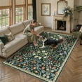 thumbnail image 3 of BERTHMEER Area Rugs for Living Room 8x10 Area Rug Green Flora Rug Flower Washable Non Slip Vintage Rug for Bedroom Farmhouse Office Dining Room, 3 of 9