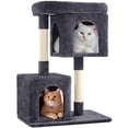 thumbnail image 4 of Yaheetech 33.5" Cat Tower with Oversized Top Perch, Large Cat Condo & Scratching Posts, Dark Gray, 4 of 8