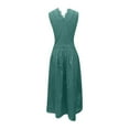 thumbnail image 5 of SRZYMJ Women Long Skirt 2 Pieces Set Hollow Out Eyelet Lace Tie Front Vest and Skirt 2PCS Outfits Vintage Solid Color Set, 5 of 5