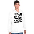 thumbnail image 5 of Jesus Is My Savior Not My Religion Zip Up Hoodie Men's Women's Brisco Brands S, 5 of 6
