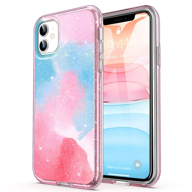 Ulak Iphone 11 Case Cute Slim Shockproof Bumper Phone Case For Apple Iphone 11 6 1 Inch For Women Girls Pink Glitter Walmart Com