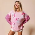 thumbnail image 4 of Sudadera navideña con lentejuelas para mujer, camisetas con gráficos bonitos para vacaciones, sudadera de manga larga con cuello redondo y lentejuelas que combina con todo, 4 of 5