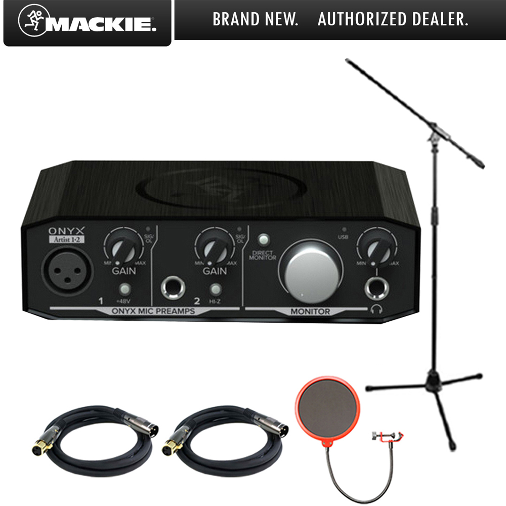 Mackie Onyx Artist 1-2 24bit/192kHz 2x2 USB Audio Interface Accessory Bundle - image 5 of 6