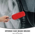 thumbnail image 3 of HEMOTON Red Car Cleaning Brush with Soft Tire Brush for Car Washing Plastic Foam Multifunctional Tool, 3 of 8