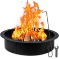 thumbnail image 2 of Danolapsi Fire Pit Ring 36 Inch Outer/30 Inch Inner Diameter, 10 inch Height Fire Pit Insert 1.5mm Thick Heavy Duty Solid Steel, Fire Pit Liner DIY Campfire Ring Above or In-Ground for Outdoor, 2 of 8
