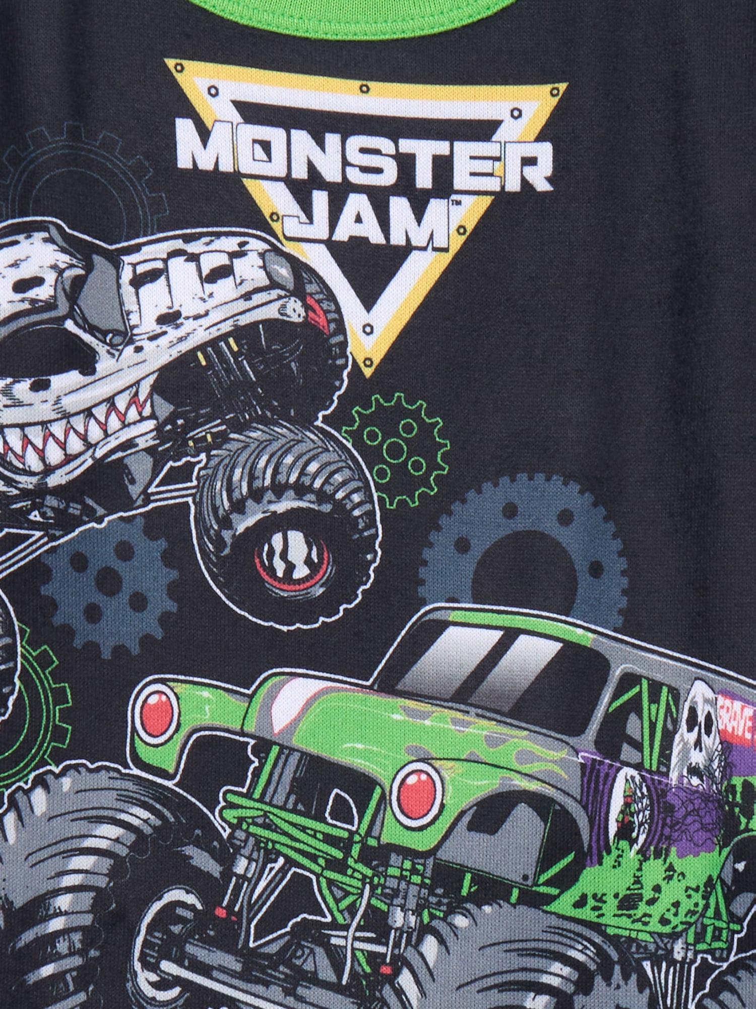 Monster Jam Boys Long Sleeve Tee and Pants Pajama Set, 2-Piece, Sizes 4-10