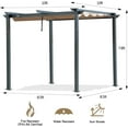 thumbnail image 4 of Domi Outdoor Living 10’ X 10’ Outdoor Retractable Pergola with Weather-Resistant Canopy Aluminum Garden Pergola Patio Grill Gazebo for Courtyard, 4 of 9