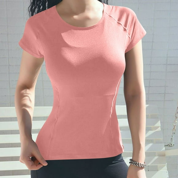Soki Fitness Shirts Women Running Quick Dry Crew Neck Gym Moisture Wicking T-Shirts Athletic Yoga Tee Tops