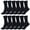 Black, variant on Women's Assorted Colors Argyle Design Cotton Crew Socks Size 9-11 12 Pairs