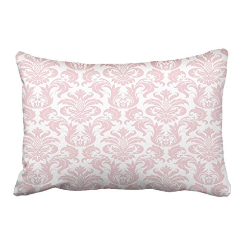 WinHome Decorative Light Pink Flower Pattern Throw Pillow Home