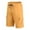 Yellow, variant on AURIGATE Men's Cargo Shorts Elastic Waist Relaxed Fit Cotton Casual Outdoor Lightweight Work Shorts with Multi Pockets