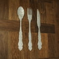 thumbnail image 2 of Large Galvanized Metal Fork, Spoon, Knife Farmhouse Wall Hanging Set: Rustic Charm Meets Practical Elegance in these Oversized Utensils, 21 Inches Long., 2 of 5