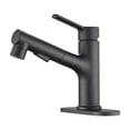 thumbnail image 2 of Bathroom Sink Faucet with Pull Out Sprayer, Single Handle Modern Bathroom Basin Faucet with Pop-up Sink Drain Stopper & Deck Plate,Matte Black, 2 of 6