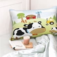 thumbnail image 6 of Disketp Pillow Covers Farmfield With Cute Animals Pattern Throw Pillow Case Cushion Covers,Cushion For Bedroom,Couch,Home (Pillow core not included)-14"X20", 6 of 9
