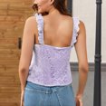 thumbnail image 4 of Womens Tank Tops 2026 Lace Square Neck Spaghetti Straps Camis Solid Color Ribbed Sleeveless Casual Basic Undershirt, 4 of 8