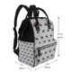 thumbnail image 2 of Easygdp Polka Dot Christmas Dog para Bolsa de Bebé de Gran Capacidad con Múltiples Bolsillos, Bolsa de Pañales para Padres, Bolsa de Viaje Organizada y Elegante, 2 of 6